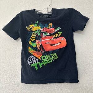 Disney Pixar Lightning McQueen Kids Black T-Shirt Size L (7)